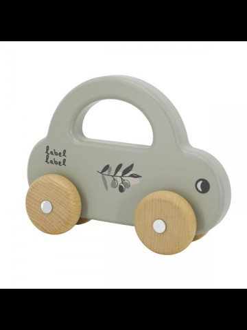 Label label little car olive green
