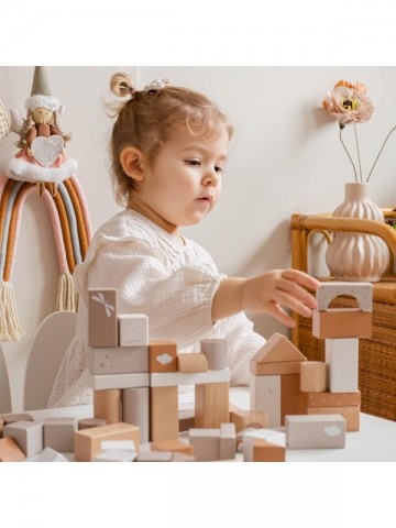 Label label wooden blocks 50pcs nougat 2