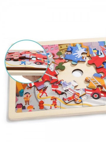 Topbright wooden puzzle fire fighting 1
